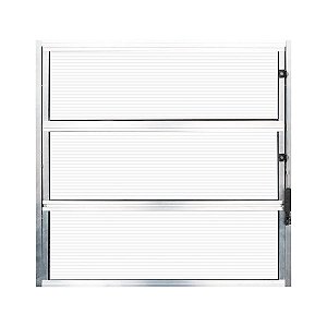 Basculante Alumínio Natural 40x60 Vidro Canelado | 3 Módulos Quality