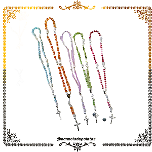 Terço colorido médio