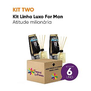 Kit Revenda Difusor Linha Luxo For Man 350 ml 6 UN - Tropical Aromas