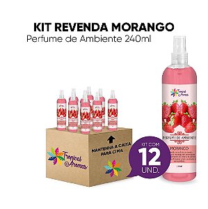 Kit Revenda Perfume de Ambiente Morango 240 ml