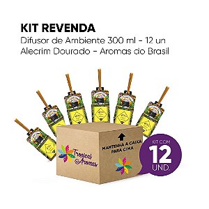 Kit Revenda Difusor Alecrim Dourado 300 ml- 12 UN