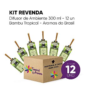 Kit Revenda Difusor Bambu 300ml - 12 UN