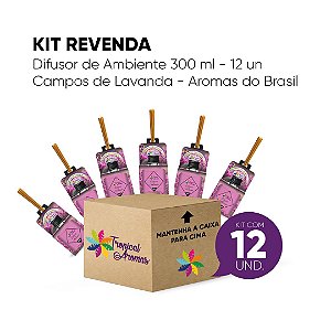 Kit Revenda Difusor Campos De Lavanda 300ml -12 UN