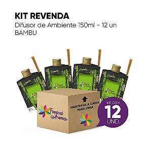 Kit Revenda Difusor De Ambiente Bambu 150ml - 12 UN