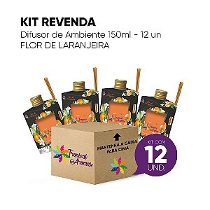 Kit Revenda Difusor De Ambiente Flor De Laranjeira 150 ml - 12 UN