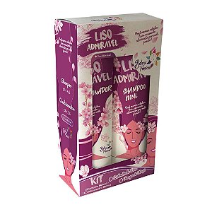Kit Shampoo e Condicionador Liso Admirável 800ml- Beleza Tropical