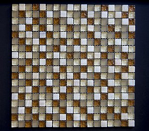 Pastilha de pedra natural com vidro - Mosaico