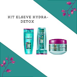 Kit Shampoo+ Condicionador+ Mascara  Elseve Hydra-detox 