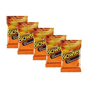 Preservativo Blowtex Hot C/3un- Kit Com 5 Pacotes 