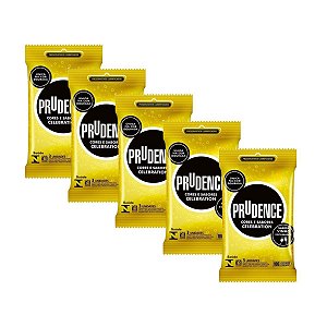 Preservativo Prudence Celebration C/3un- Kit Com 5 Pacotes 