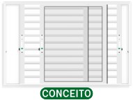 VENEZIANA 3 FOLHAS MÓVEIS S/GRADE - BRANCO