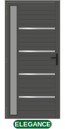 PORTA DE GIRO LAMBRIL 1 VIDRO LATERAL C/FRISO C/MAÇANETA - BLACK