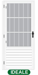 PORTA DE GIRO PALHETA POSTIGO 3 VIDROS - BRANCO