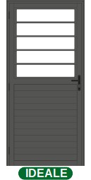 PORTA DE GIRO LAMBRIL MISTA 5 VIDROS - BLACK