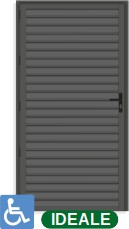 PORTA DE GIRO PALHETA PCD C/VENTILAÇÃO - BLACK