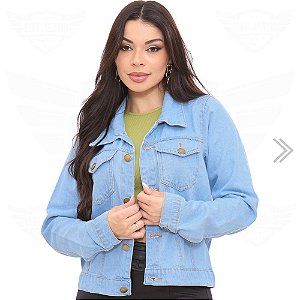 Jaqueta Feminina Jeans (casaco / Blusa) - EWF - Delavê