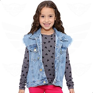 Colete Jeans Infantil / Juvenil - EWF - Marmorizado