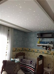 Kit Céu Noturno Iluminação Fibra Ótica Efeito Estrelado 50 Pontos Rgb(colorido)