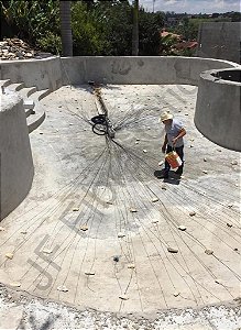 Instalação de fibra Ótica em piscina para efeito de fundo estrelado