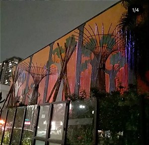 Cascata iluminação fibra Ótica decoração.