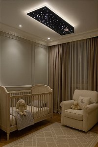Lustre Estrelado Iluminação em fibra Ótica E LED, Com contrle remoto.