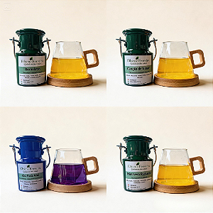 Ritual do Dia ao Descanso – Kit com 4 Chás Artesanais Naturais (66 xícaras)