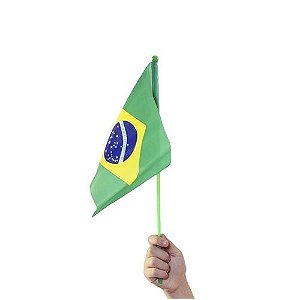 Bandeira de Mão Brasil 14x20cm