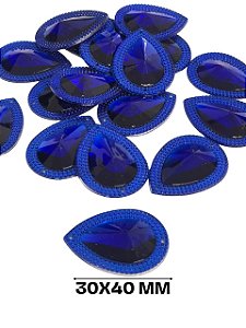 CHATON ACRILICO 30X40MM HBZK 2404 AZUL ROYAL 100PCS