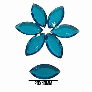 CHATON ACRILICO 20X40CM HBZK 2401 TURQUEZA 100PCS