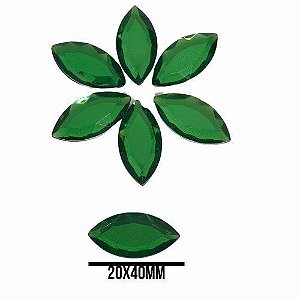 CHATON ACRILICO 20X40CM HBZK 2401 VERDE BANDEIRA 100PCS