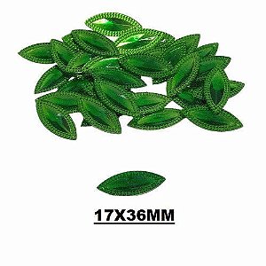 CHATON ACRILICO 17X36MM HBZK 2402 VERDE BANDEIRA 200PCS