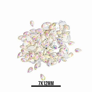 CHATON RESINA 7X12MM HBFM 2406 BRANCO AB 1000PCS