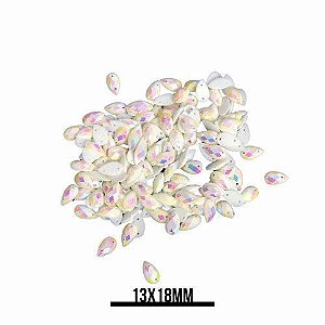 CHATON RESINA 13x18MM HBFM 2407 BRANCO AB 250PCS
