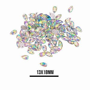 CHATON RESINA 13x18MM HBFM 2407 TRANSPARENTE AB 250PCS