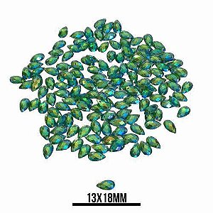 CHATON RESINA 13x18MM HBFM 2407 VERDE AB 250PCS
