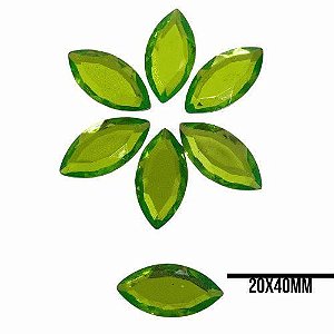 CHATON ACRILICO 20X40CM HBZK 2401 VERDE LIMAO 100PCS