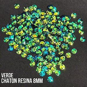 CHATON RESINA 8MM HBFM 2402 VERDE APROX. 69G