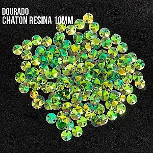 CHATON RESINA 10MM HBFM 2403 APROX 55G DOURADO