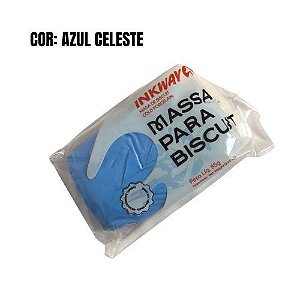 MASSA P/ BISCUIT 85GR COR AZUL CELESTE