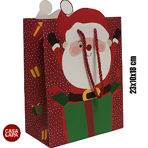 SACOLA DE PAPEL NOEL (VERMELHO VERDE) 90736-001