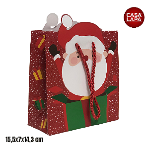 SACOLA DE PAPEL NOEL (VERMELHO VERDE) 90675-001