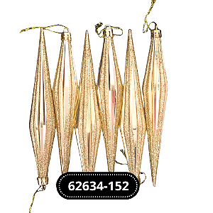 PINGENTES NATALINOS COM 6 UNIDADES