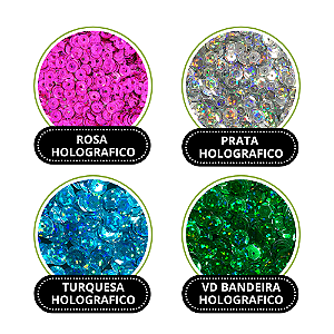 LANTEJOULA Nº08 HOLOGRÁFICA C/1000 UND