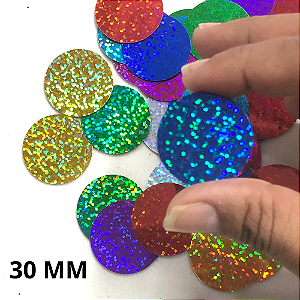 PAETE REDONDO HOLOGRÁFICO MULTICOR 30 MM PAE 21