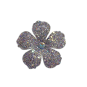 APLIQUE FLOR DE STRASS G 7,5X7,5 CM REF 100398