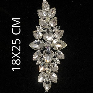 APLIQUE DE STRASS 18X25 CM REF 94817