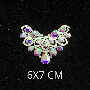 APLIQUE DE STRASS 6X7 CM REF 94825