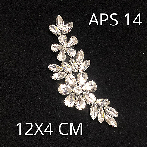 APLIQUE STRASS VIDRO APS 14 REF 100033