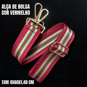 ALÇA DE BOLSA COM MOSQUETÃO 4X60X1,40 CM
