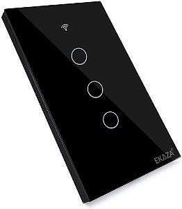 Interruptor Inteligente WiFi 3 Botões Ekaza Para Automação
